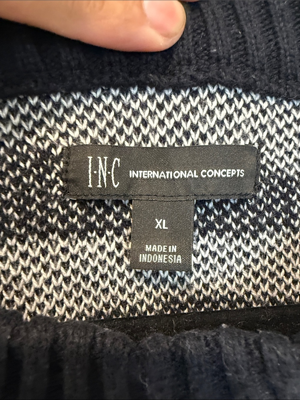 INC Zebra Print Crew Neck Sweater XL - Picture 3 of 4